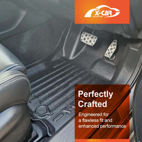 X-CAR 3D floor mats set designed for a Subaru Outback 6GEN, installed in the  driver's footwell.