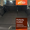 X-CAR boot liner and back seat protectors set for Nissan Patrol Y62 installed in the cargo area.