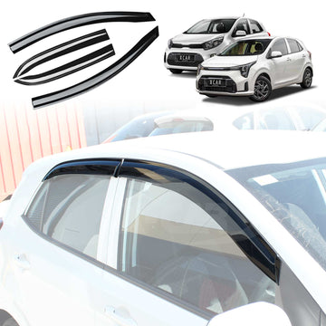 WeatherShields for Kia Picanto 2017-2025 Car Weather Shields Wind Deflectors Sun Visors