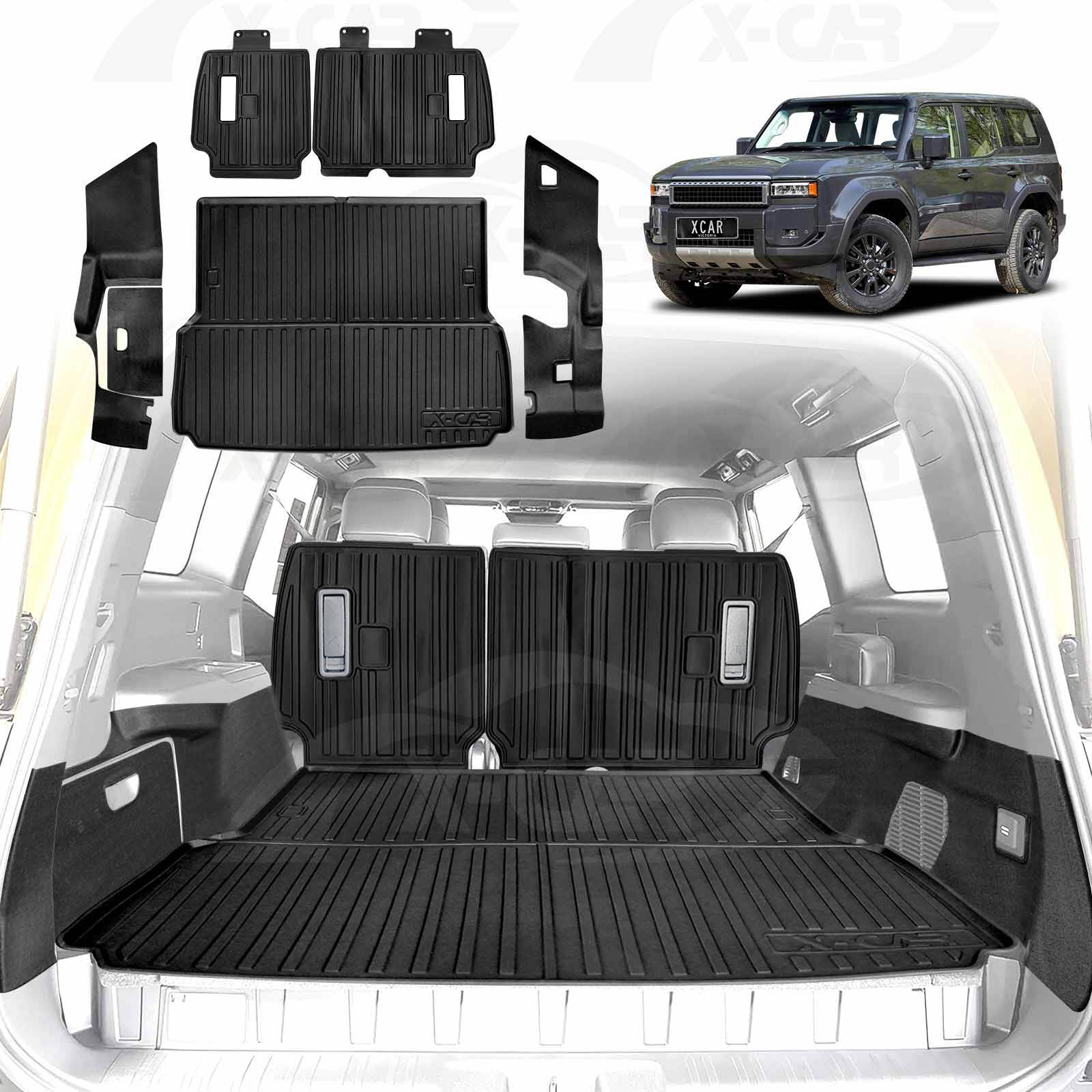 Boot Liner / Back Seat Protector for Toyota Prado 250 Series 5-Seater ...
