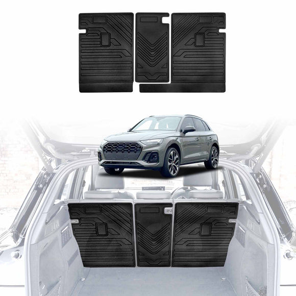 Boot Liner Back Seat Protector for Audi Q5 SQ5 2017-Onwards All Weather Heavy Duty Cargo Car Trunk Kick Mats