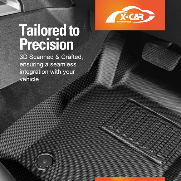 3D Floor Mats for Ford Next-Gen Ranger Dual Cab 2022-Onwards  All-Weather Liners