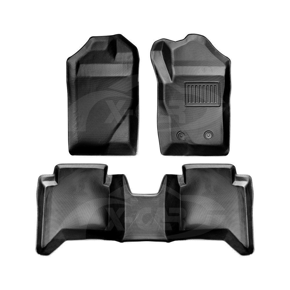 3D Floor Mats for Ford Next-Gen Ranger Dual Cab 2022-Onwards  All-Weather Liners