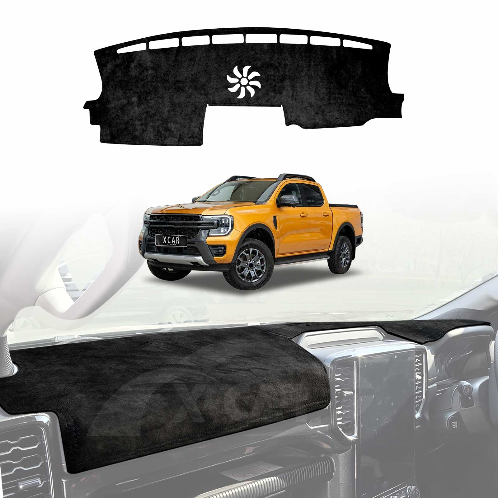 Dash Mat for Ford Next-Gen Ranger 2022-2025 Non-Slip Dashboard Pad Cover