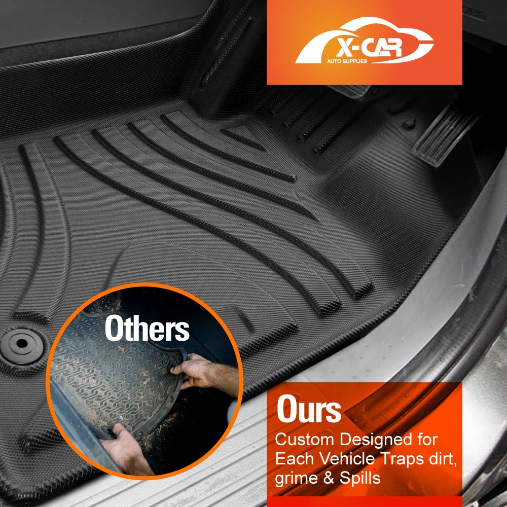 3D Floor Mats for Ford Ranger PX PX2 PX3 Dual Cab 2011-2022 All-Weather Car Liners