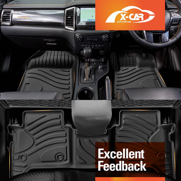 3D Floor Mats for Ford Ranger PX PX2 PX3 Dual Cab 2011-2022 All-Weather Car Liners