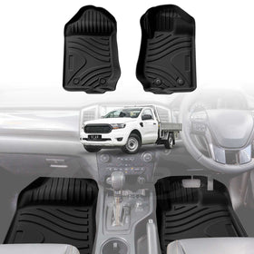 Floor Mats for Ford Ranger PX PX2 PX3 Single Cab 2011-2022 All Weather Car Mats