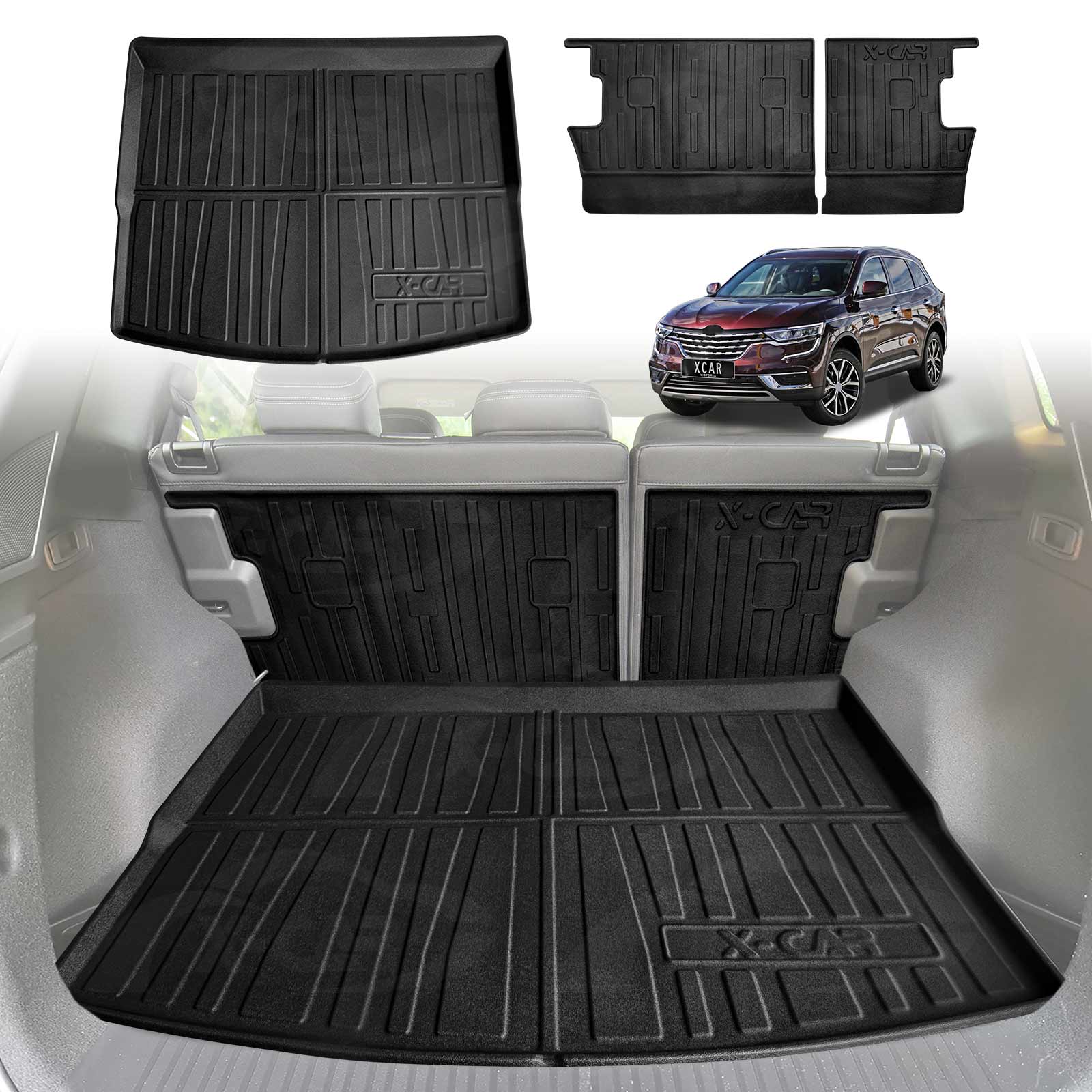 Boot Liner / Back Seat Protector for Renault Koleos 2016-2024 All Weather Cargo Mat