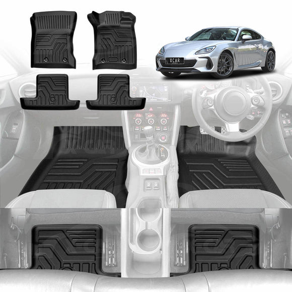3D Floor Mats for Subaru BRZ 2022-Onwards All-Weather Car Liners