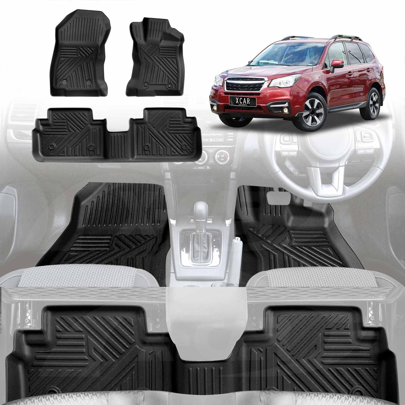 Floor Mats for Subaru Forester 2012-2018 All Weather Liners | X-CAR