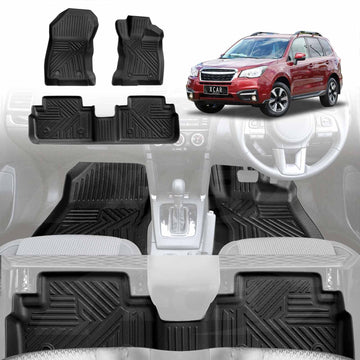 Floor Mats for Subaru Forester 2012-2018 Auto All Weather Liners