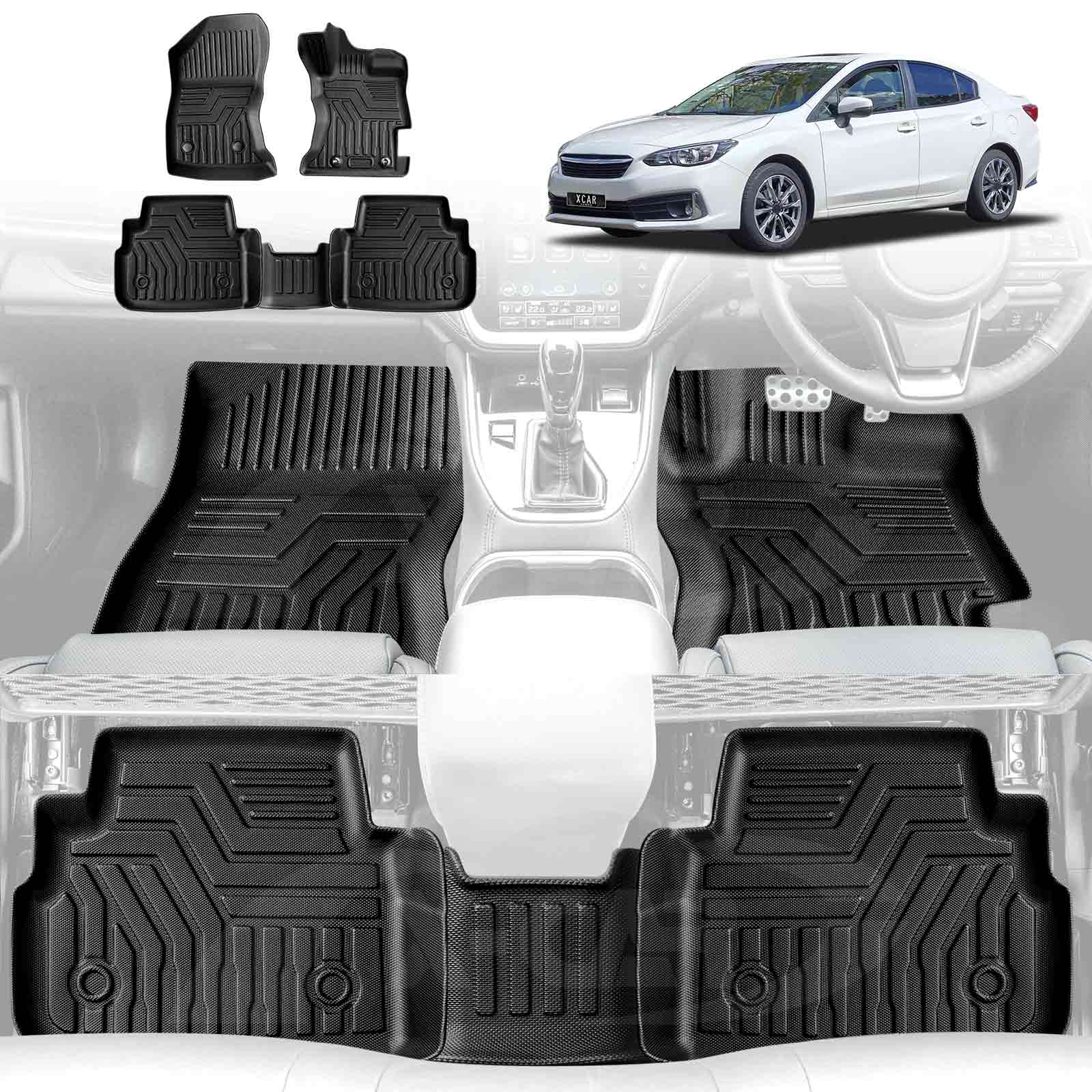 3D Floor Mats for Subaru Impreza AUTO G5 Series 2017-2023 All-Weather Car Liners