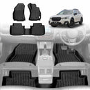 X-CAR 3D floor mats set for Subaru Outback 2015-2020 installed in the foot well of the vehicle.