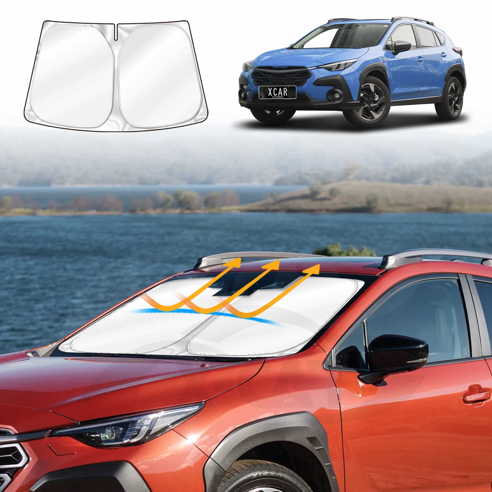 WindScreen Sun Shade for Subaru Crosstrek 2023-2025 Wind Screen Sun Visor Protector