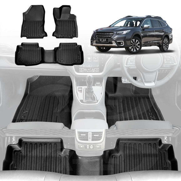 3D Floor Mats for Subaru Outback 2020-2025 All-Weather Car Liners