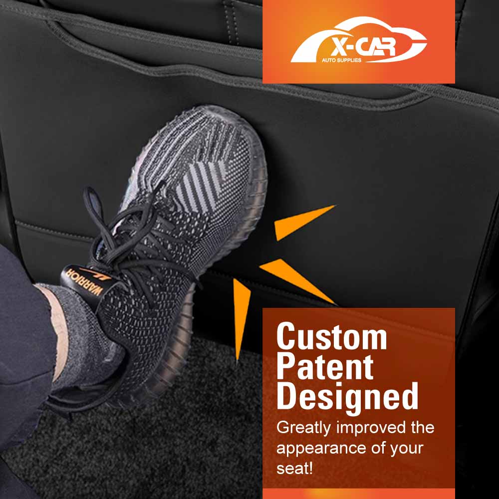 Car Front Seat Back Protectors for Suzuki Jimny 2018-Onwards Anti-Kick Mats PU Leather Cover Set of 2 - 0