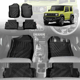 3D Floor Mats for Suzuki Jimny 3-Door Manual Transmission 2018-Onwards All-Weather Car Liners