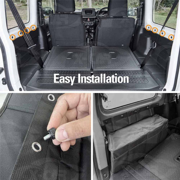 Window & Trunk Side Storage Bags for Suzuki Jimny 3-Door Auto 2018-Onwards Boot Side Organizer Car Accessories