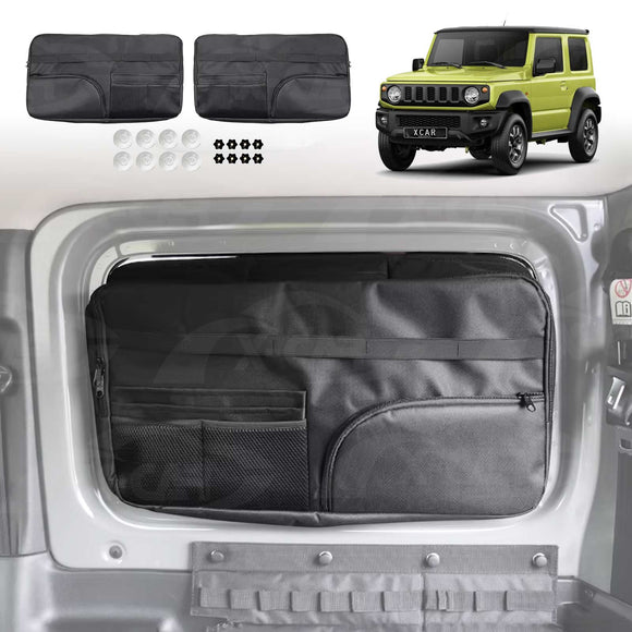 Window & Trunk Side Storage Bags for Suzuki Jimny 3-Door Auto 2018-Onwards Boot Side Organizer Car Accessories