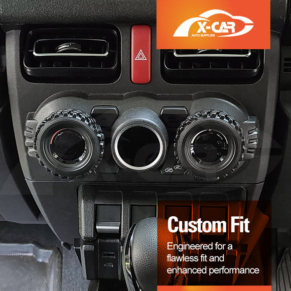 AC Climate Control Knob Cover for Suzuki Jimny 2018-Onwards Interior Heater Dial Ring Trim