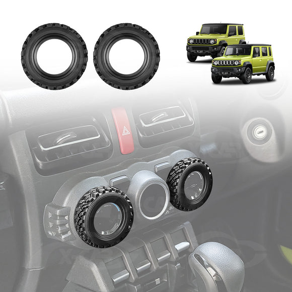 AC Climate Control Knob Cover for Suzuki Jimny 2018-Onwards Interior Heater Dial Ring Trim