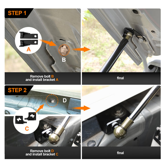 Front Bonnet Hood Struts for Suzuki Jimny 2018-Onwards Gas Lift Support Shock Damper Kit Car Accessories