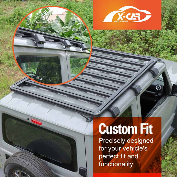 Flat Roof Luggage Rack for Suzuki Jimny 3-Door 2018-Onwards Multi-Functional Expansion Platform Aluminum Alloy