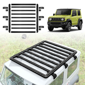 Flat Roof Luggage Rack for Suzuki Jimny 3-Door 2018-Onwards Multi-Functional Expansion Platform Aluminum Alloy