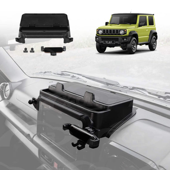 Storage Box with Phone Holder for Suzuki Jimny 3-Door 2018-Onwards Car Screen Hidden Organizer Tray Accessories