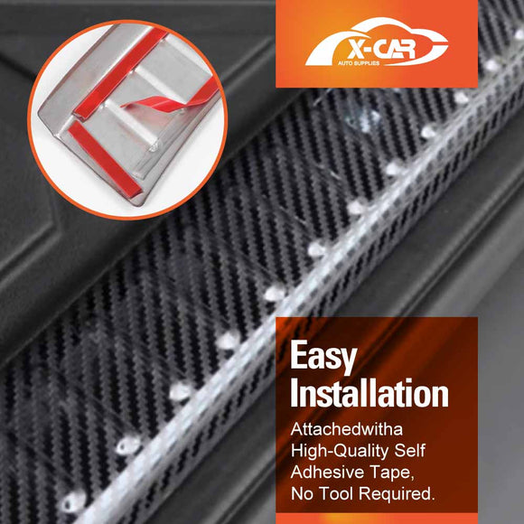 Rear Bumper Guard & Boot Sill Protector Panel for Suzuki Jimny XL 5-Door 2023-Onwards Carbon Fiber Style Scuff Plate Accessories