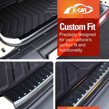 Rear Bumper Guard & Boot Sill Protector Panel for Suzuki Jimny XL 5-Door 2023-Onwards Carbon Fiber Style Scuff Plate Accessories - 0