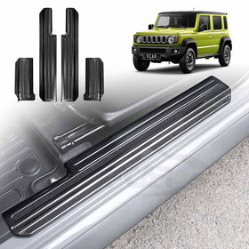 Door Sill Plate Protector Set for Suzuki Jimny XL 5-Door 2023-Onwards Front Rear Entry Car Threshold Scuff Trim Covers Guards Accessories