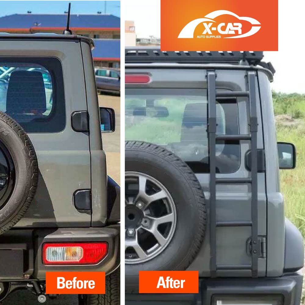 Rear Ladder/ Side Ladder for Suzuki Jimny 3-Door 2018-2025 Tailgate Climbing Rack Aluminum Alloy - 0