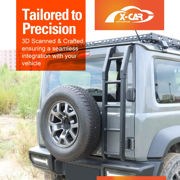 Rear Ladder/ Side Ladder for Suzuki Jimny XL 5-Door 2023-Onwards Tailgate Aluminum Alloy Climbing Rack