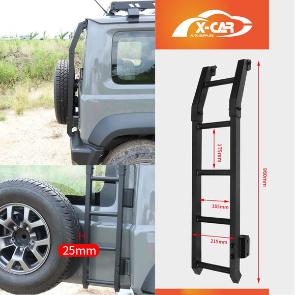 Rear Ladder/ Side Ladder for Suzuki Jimny XL 5-Door 2023-Onwards Tailgate Aluminum Alloy Climbing Rack