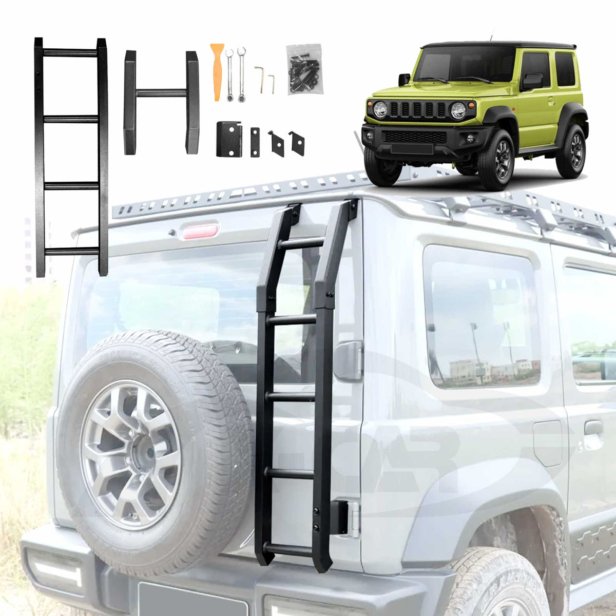 Jimny Rear Ladder Car Accessories for Suzuki Jimny Australia | Floor Mats & Roof Racks ...
