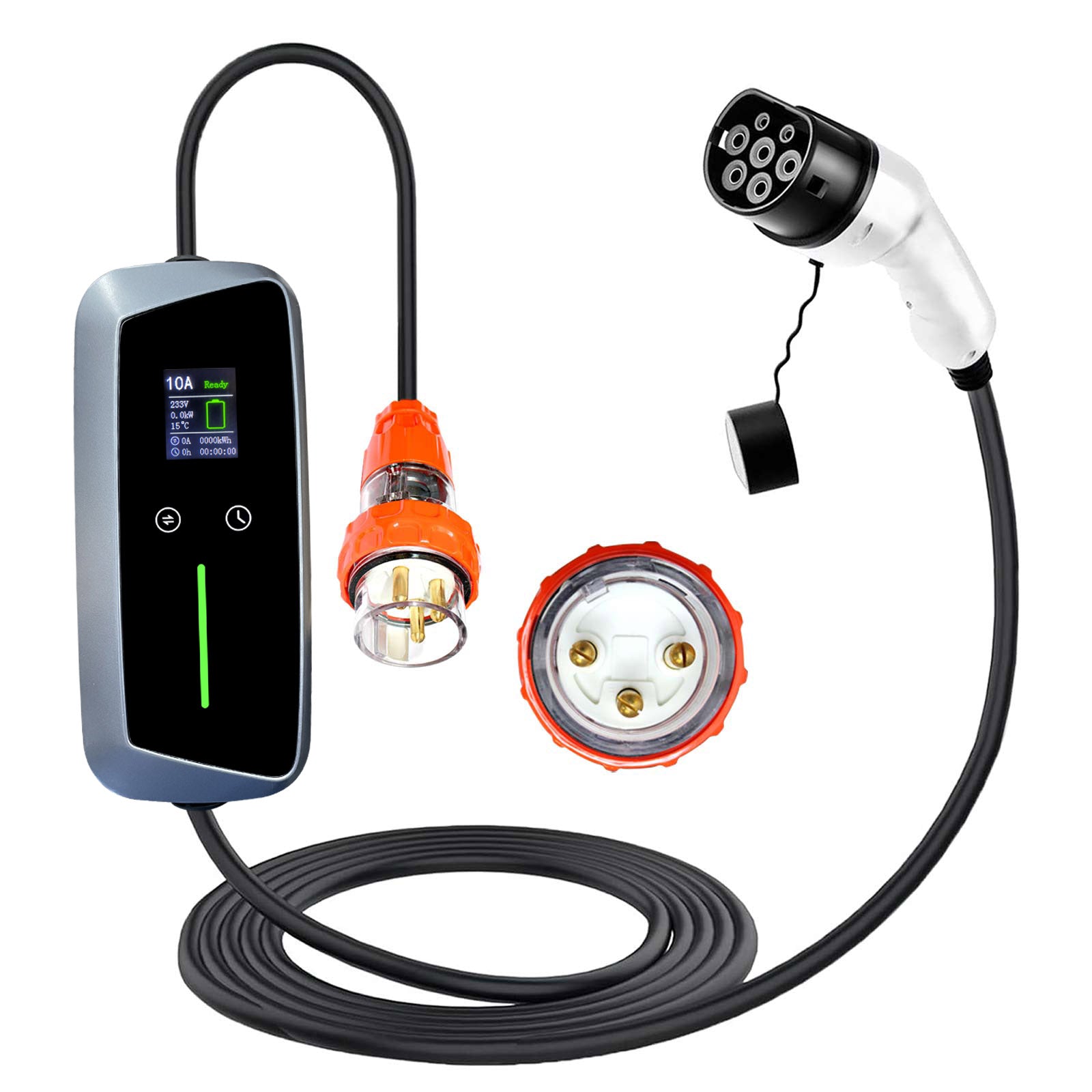 Type 2 Portable EV Charger 32 Amp 7KW 3 Pin 5 Meters for Audi e-tron Q4 Q5 Q6 SQ6 Q6 SQ8 PHEV EV