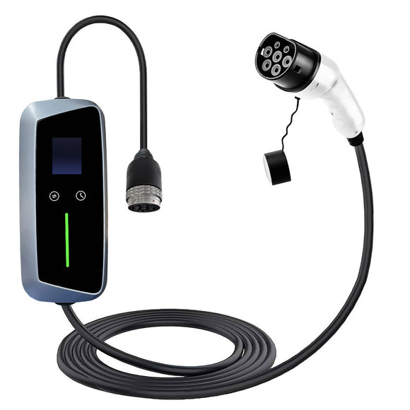 Portable Type 2 EV Charger Swappable Tail Adapters 10A/15A/20A/32A Modular Charging Kit Accessories