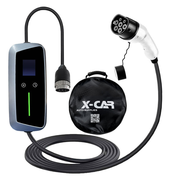 Portable Type 2 EV Charger Swappable Tail Adapters 10A/15A/20A/32A Modular Charging Kit Accessories