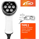 Portable Type 2 EV Charger Swappable Tail Adapters 10A/15A/20A/32A Modular Charging Kit Accessories-9