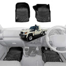 3D Front Floor Mats for Toyota Land Cruiser 79 Series Single Cab 2012-2016 All-Weather Car Liners-1