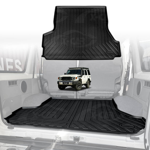 Boot Liner/Back Seat Protector for Toyota Landcruiser 70/76 Series 2023-Onwards Cargo Trunk Mat Luggage Tray