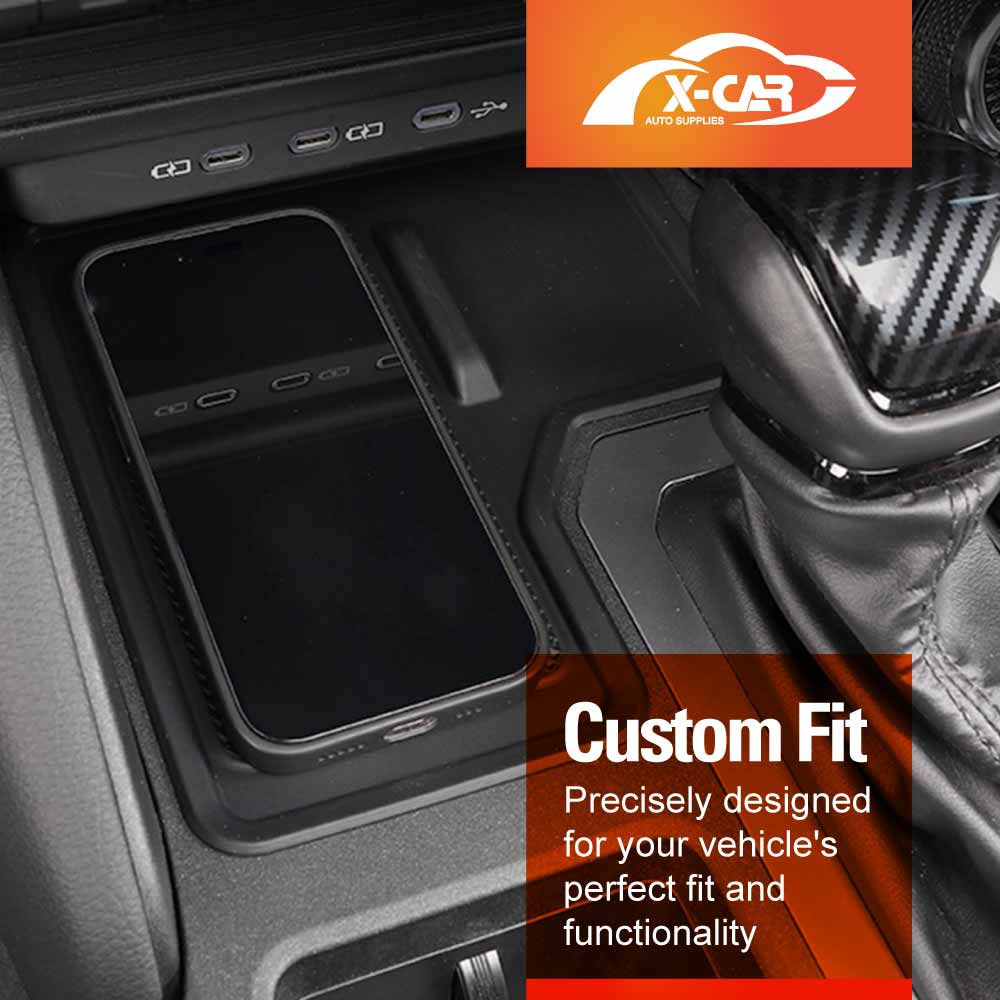 Wireless Charging Mat for Toyota Prado 250 2024-Onwards Center Console Silicone Pad