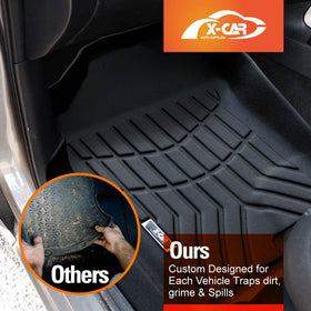 3D Floor Mats for Nissan Navara NP300 D23 Single Cab 2015-Onwards All-Weather Car Liners - 0