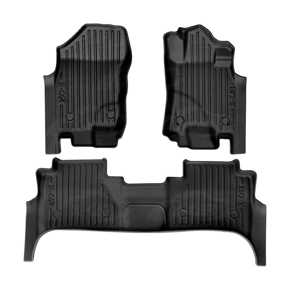 3D Floor Mats for Nissan Navara NP300 D23 Dual Cab 2015-2025 All-Weather Car Liners