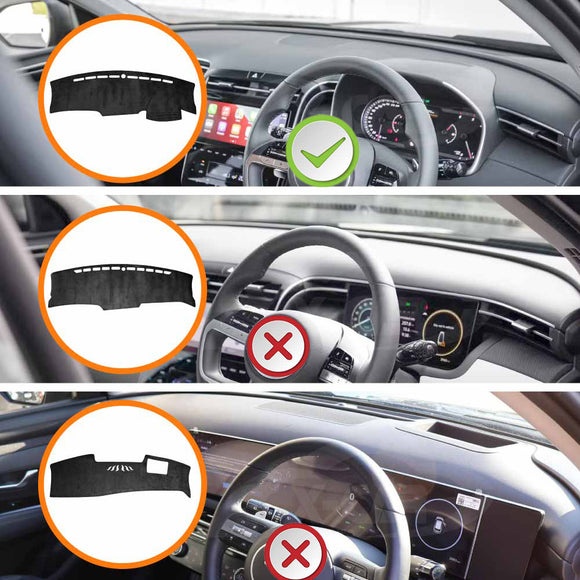Dash Mat for Hyundai Tucson Elite 2021-2024 Non-Slip Microfiber Pad Cover