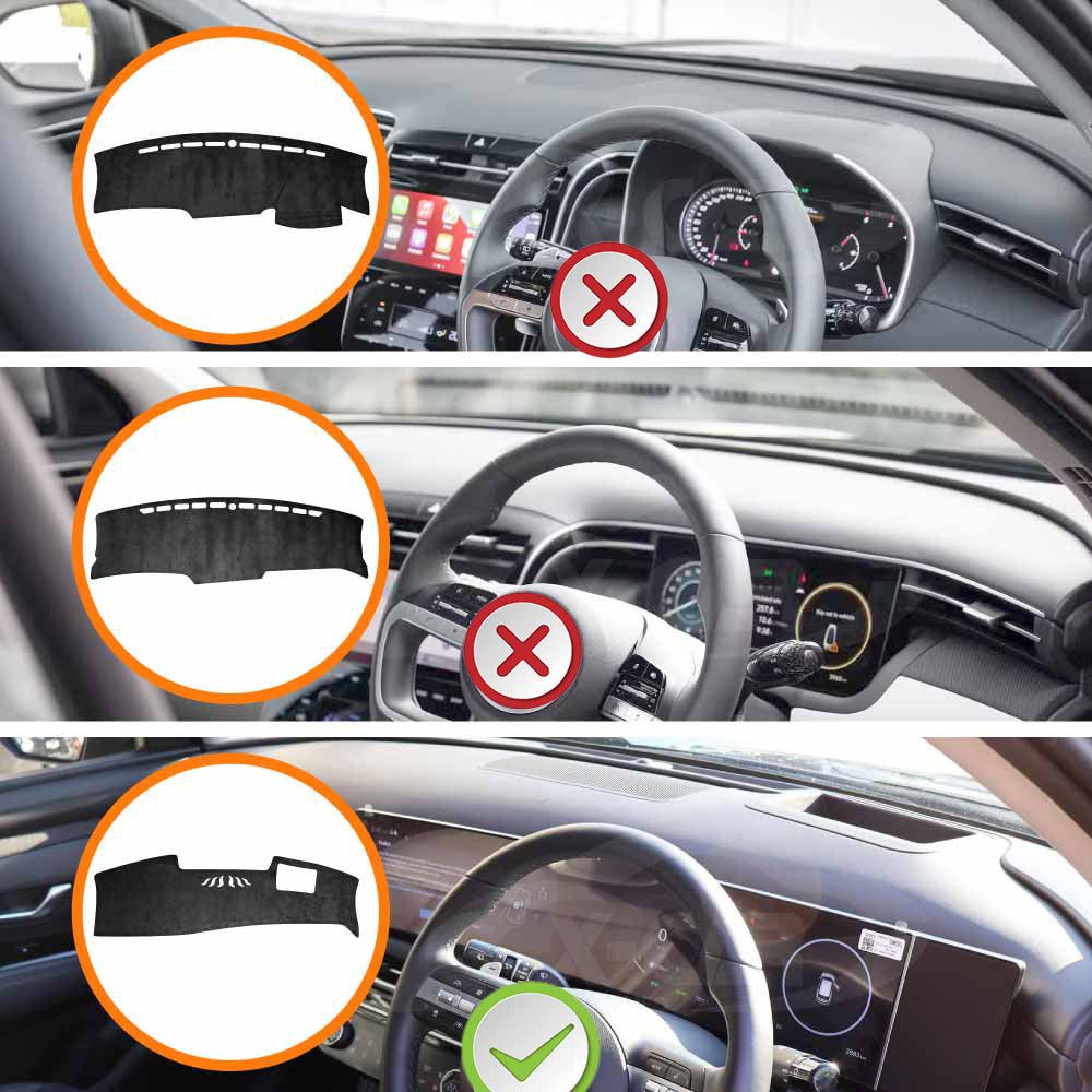 Dash Mat for Hyundai Tucson With HUD 2024-Onwards Non-Slip Microfiber Pad Cover