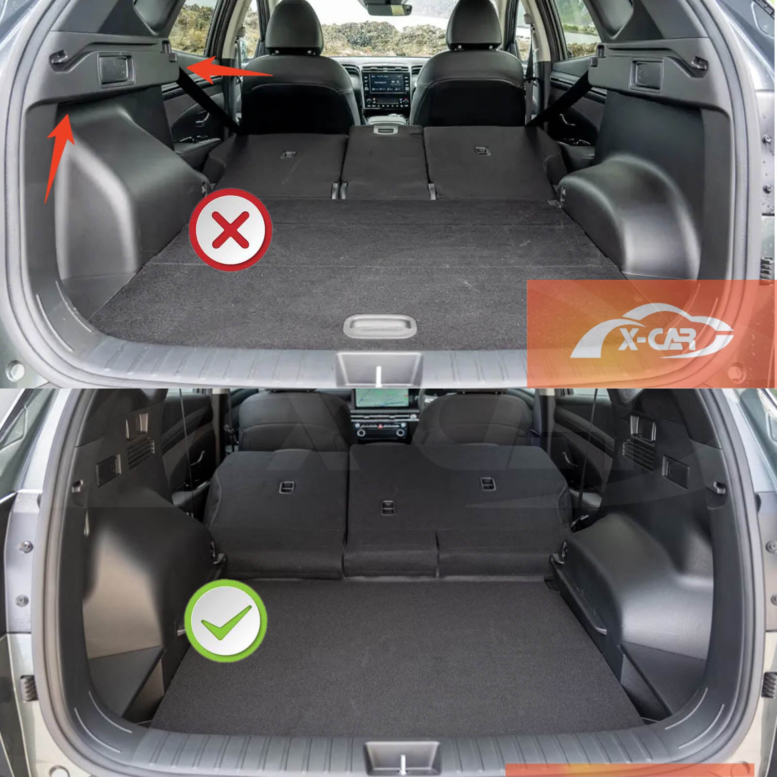 Retractable Cargo Cover for Hyundai Tucson 2021-2025 Canvas Trunk Luggage Security Shield Shade