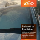 X-CAR Windscreen sun shade for Mitsubishi Triton MV Double Cab, installed on the windscreen of a Triton MV.