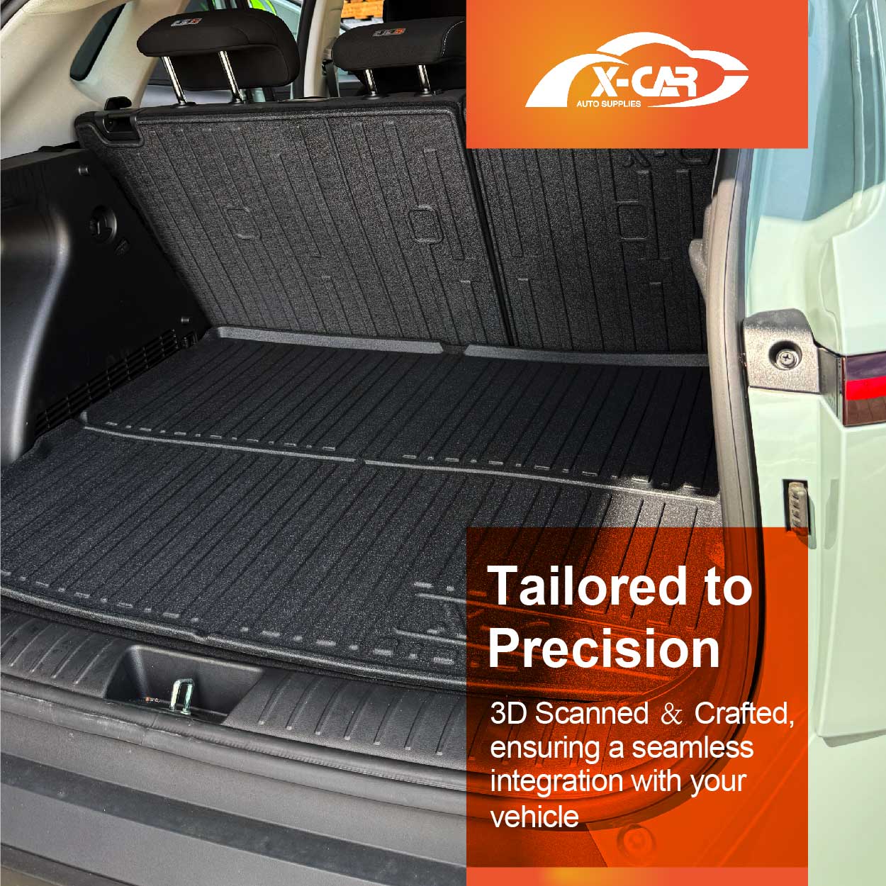 Boot Liner / Back Seat Protectors for Hyundai Kona 2023-2025 Trunk Cargo Mat Luggage Tray